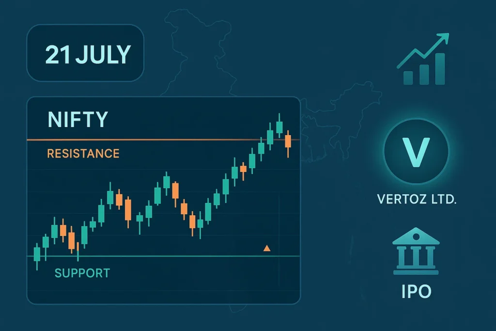 Market Outlook 21 July: Nifty 50 Levels, Breakout Stocks, IPOs to Watch & Smallcap Picks