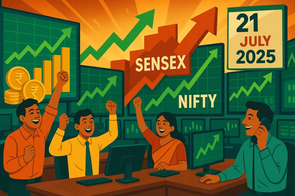 Stock Market 21 July: Nifty, Sensex Rise as Banks, Midcaps Rally