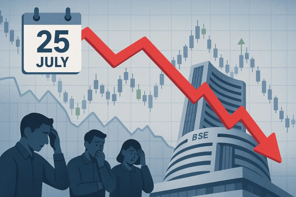 Stock Market 25 July: Sensex Crashes 700 Points, Nifty Below 24,850 – What Triggered the Fall?