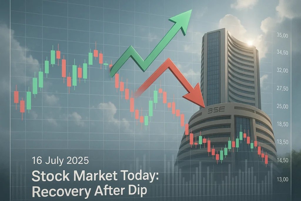 Stock Market Today 16 July: Nifty Closes Flat as IT and Banking Lift Markets Off Lows