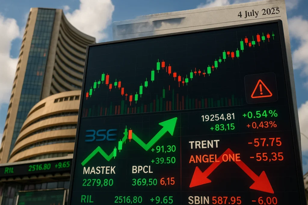 Stock Market Today 4 July 2025: Top Gainers & Losers