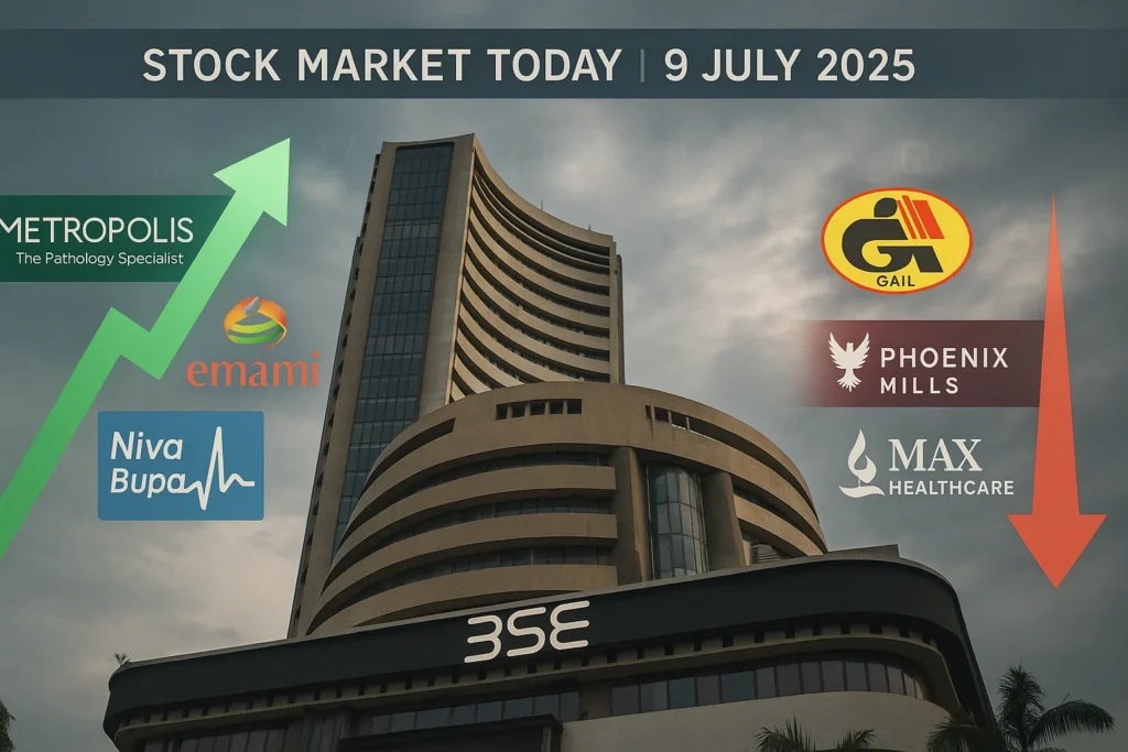 Stock Market Today 9 July: Key Movers, Sector Trends & What Dragged Nifty Flat