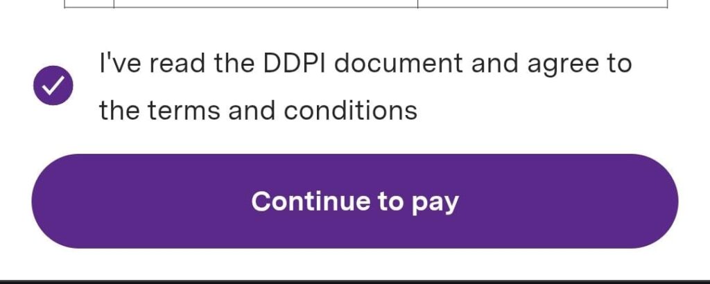 Review and Agree to DDPI Terms= DDPI in a demat account