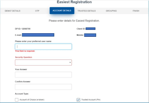 Add Trusted account