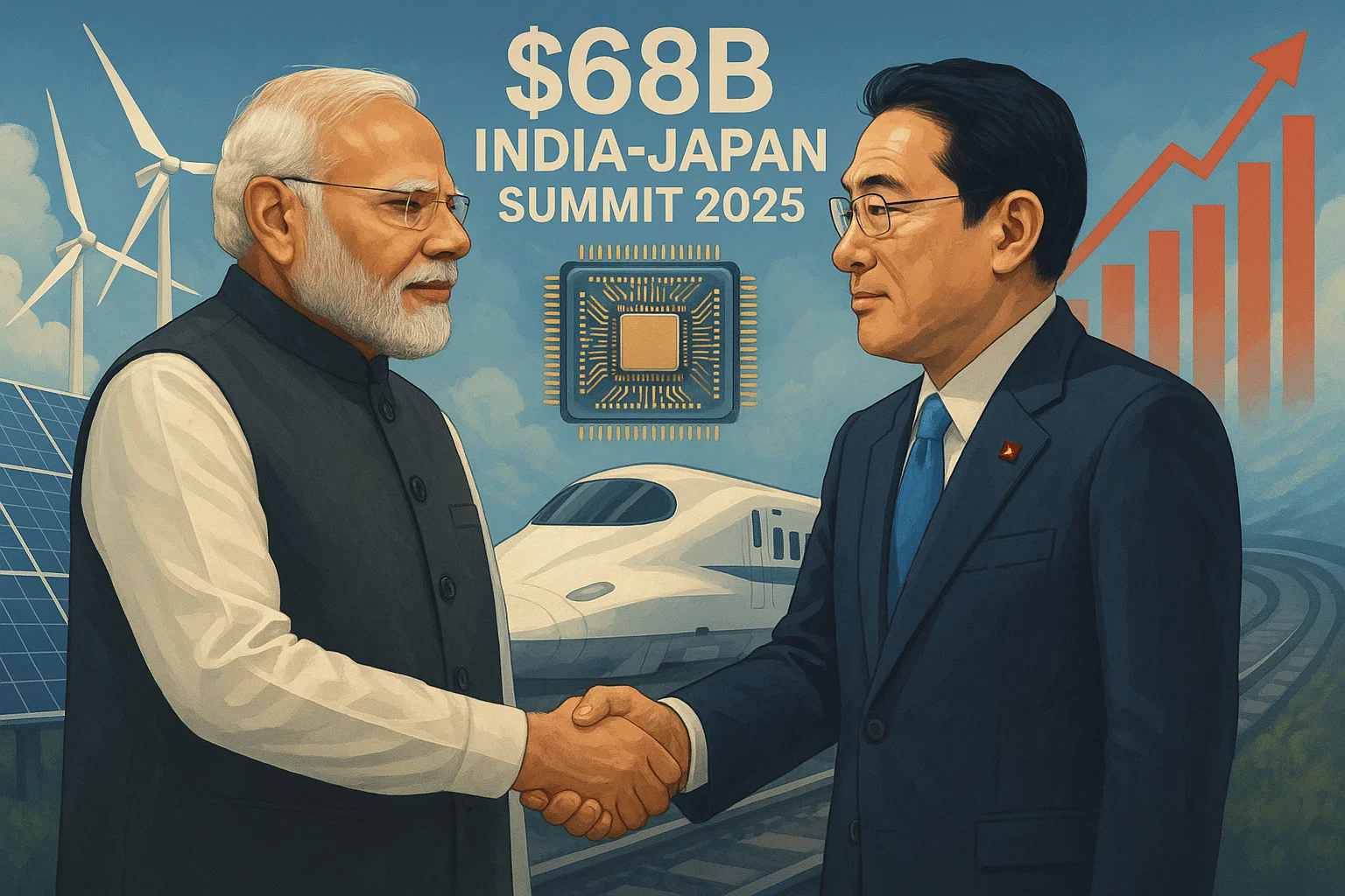 $68B India-Japan Summit 2025 partnership and economic growth.