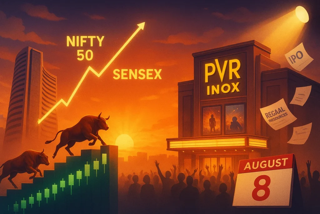 Market Outlook 8 August: Nifty Struggles, PVR Inox Shines, IPOs in Focus