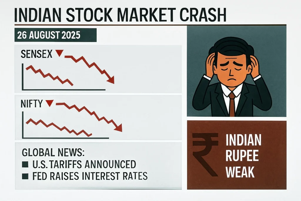 Stock Market 26 August 2025 – Crash Explained with Top Gainers & Losers