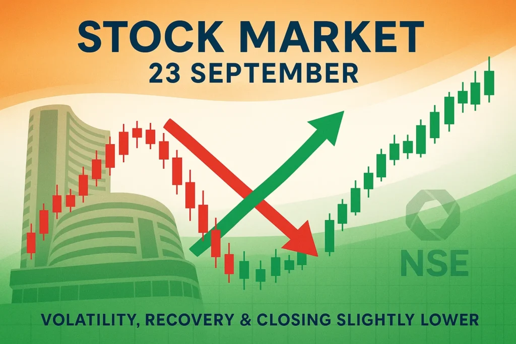 Stock Market 23 September: Nifty, Sensex End Slightly Negative Amid Volatile Trade