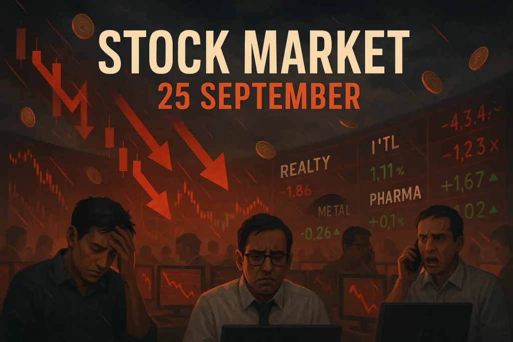 Stock Market 25 September: Shocking Fall in Nifty & Sensex Amid FII Outflows