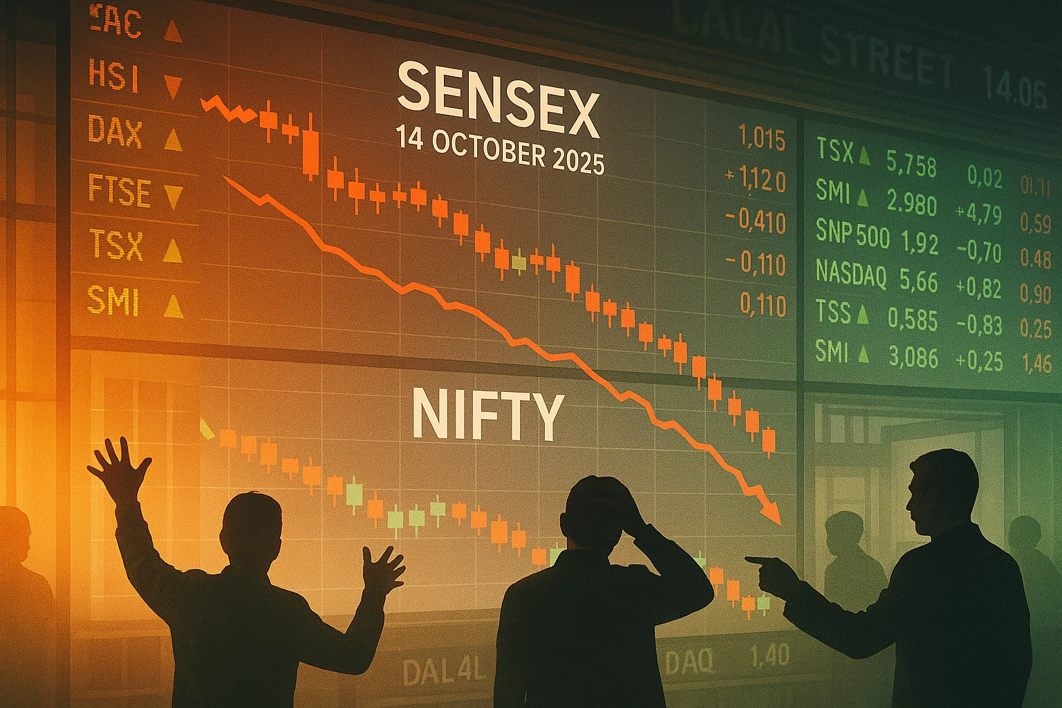 Stock Market 14 October: Sensex, Nifty Fall for Second Day as Broader Market Cracks